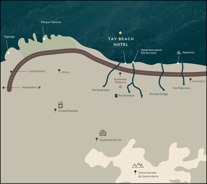 Foto de referencia de la ubicación del hotel